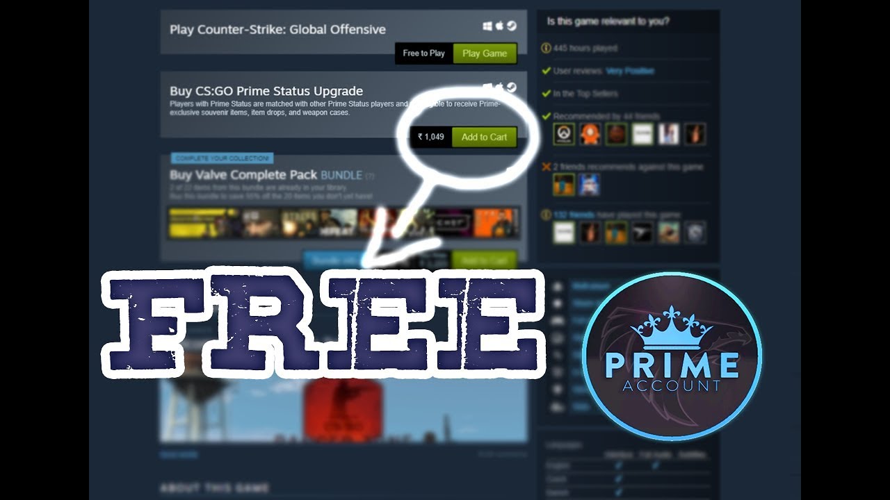 Get CS:GO Prime For FREE